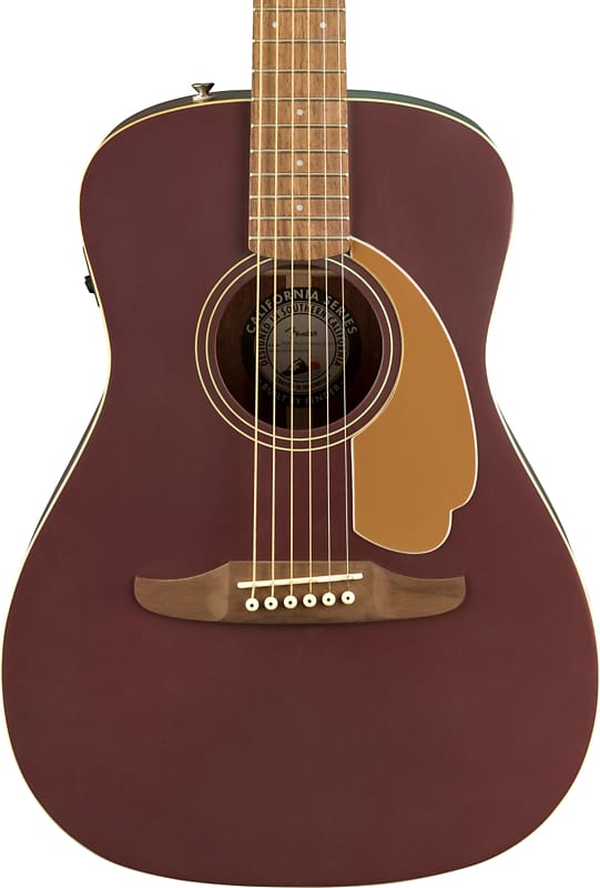 Fender Malibu Player WN Acoustic-Electric Guitar, Burgundy Satin image 1