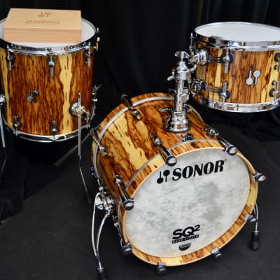 Sonor 18/12/14" Vintage Beech SQ2 Drum Set - African Marble image 2