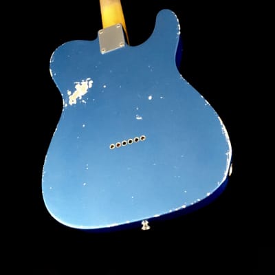 LEFTY! MJT Lake Placid Blue Nitro Lacquer ES59 Custom Relic Guitar Classic Solid Body 7.1 lb image 13