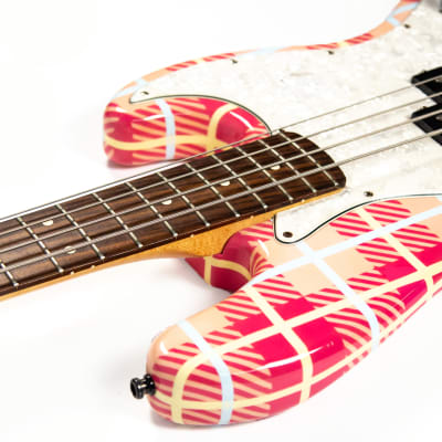 Fender Custom Pink Plaid "Groundskeeper Willie" Precision Bass Owned by Mark Hoppus image 12