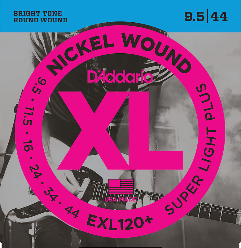 D'Addario EXL120+-3D Nickel Wound Guitar Strings, Super Light Plus 9.5-44 3 Sets image 1
