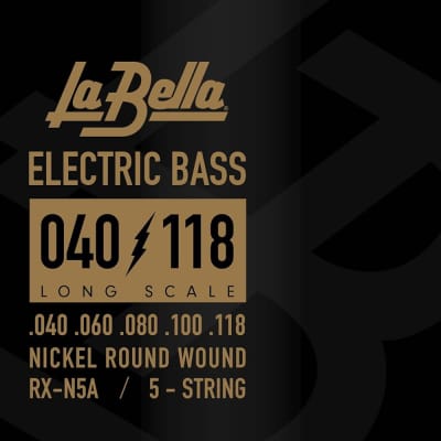 La Bella RX-N5A Long Scale Nickel Round Wound Electric Bass String image 1