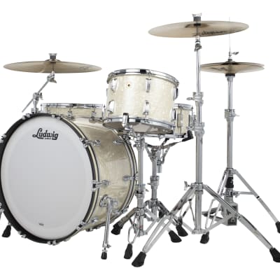Ludwig Pre-Order Legacy Maple Marine White Pearl Pro Beat 14x24_9x13_16x16 Drums Shell Pack Special Order | Authorized Dealer image 2