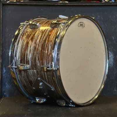 VINTAGE 1958-1961 Ludwig All Original Transition-Pre-Serial Pink Oyster Pearl Downbeat Outfit w/ Matching Jazz Festival - 14x20, 8x12, 14x14, & 5.5x14 image 9