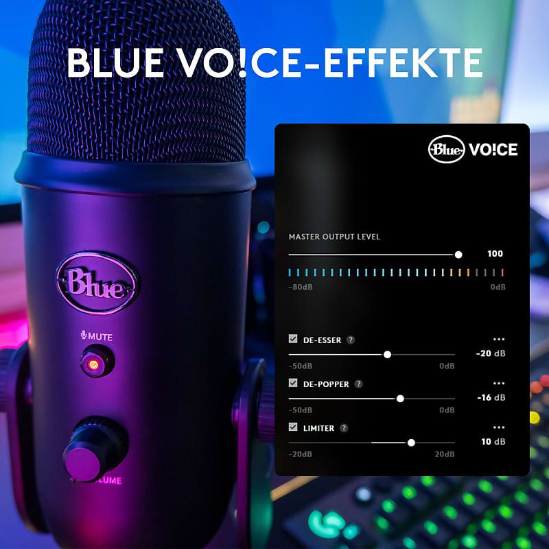 Logitech Blue Yeti Nano USB Microphone with BlueVoice Effects No-Latency  For Pc Mac Podcast Gaming Streaming Studio Compute