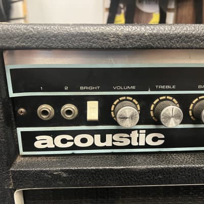 Acoustic  136 1x15" Bass Combo Amplifier 1970's -USA made  black - workhorse- image 2