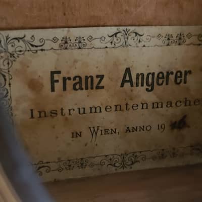 Franz Angerer 13 String Kontragitarre (Contra Guitar) 1916 Spruce/Maple image 3