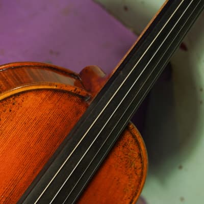 2000s Unmarked Faux-Vuillaume 4/4 Violin w/Antiqued Finish (VIDEO! Ready to Go) image 4