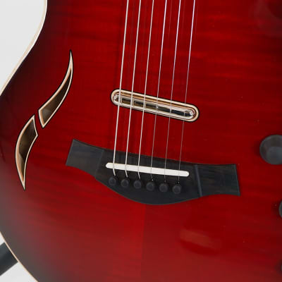 Taylor T5Z Pro Hollowbody Electric-Acoustic Hybrid - Cayenne Red Shaded Edgeburst with Ebony Fingerboard image 5