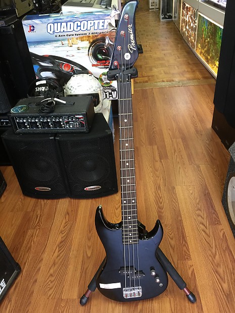 Premier 4-String Electric Precision Jazz Bass Guitar-Black