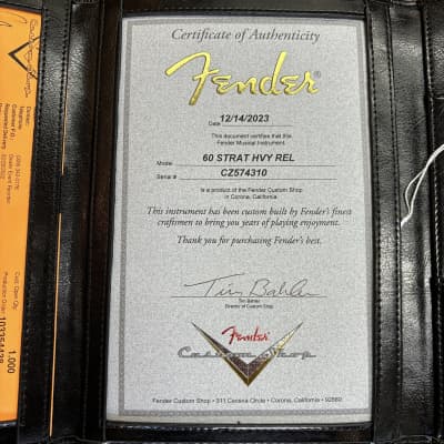 Fender Custom Shop 1960 Stratocaster Heavy Relic Aged Black w/Hard Case image 11