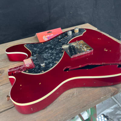 Real Life Relics Fully Loaded 69 Tele® T  Body Top Bound Aged Candy Apple Red #1 image 7