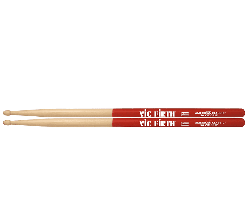 Vic Firth American Classic Vic Grip Hickory Drum Sticks 5A Wood image 1