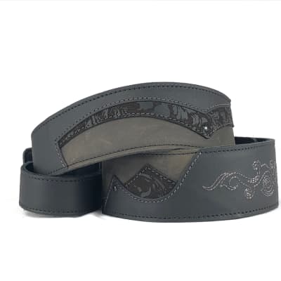 Guitar Strap Extension Black Leather Black by Anthology Gear