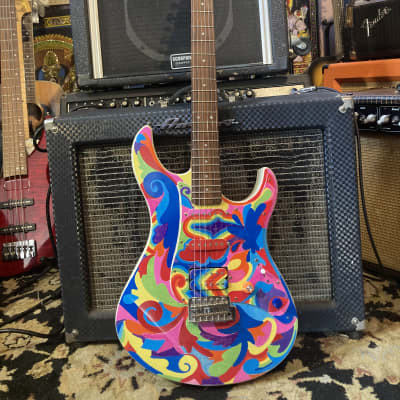 Yamaha Pacifica 2000s? - Handpainted Psychedelic Rainbow image 3