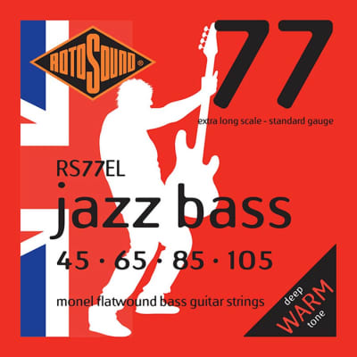 RS77EL Rotosound Jazz Bass 77 string set electric bass monel flatwound 45-105
