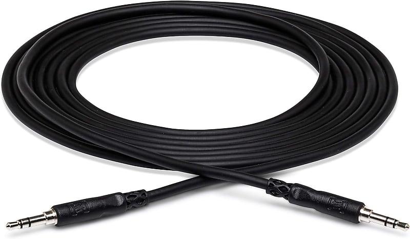 Hosa CMM-110 3.5 mm TRS to 3.5 mm TRS Stereo Interconnect Cable, 10 Feet , Black image 1