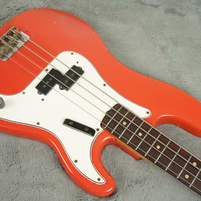 1966 Fender Precision Bass Original Fiesta Red + OHSC image 3