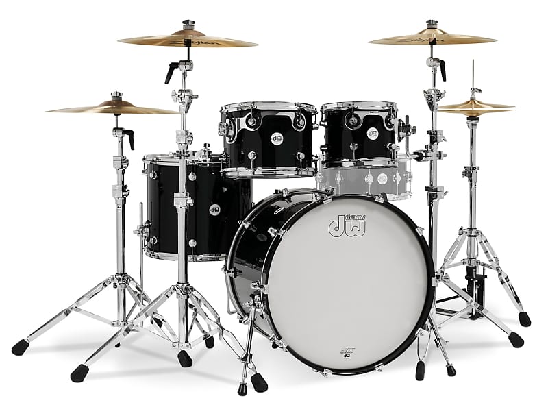 DW Design Series 4pc Shell Pack - Piano Black image 1