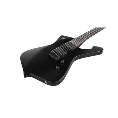 Ibanez ICTB721 Iron Label Iceman 7-String Electric Guitar, Black Flat image 5