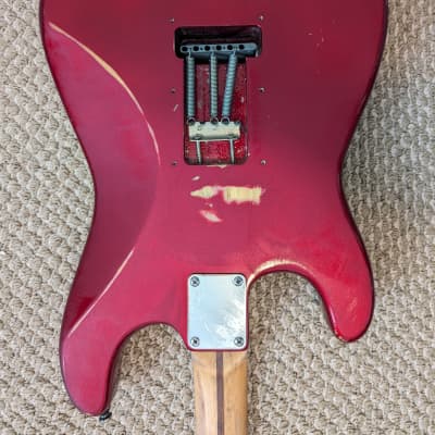Fender mim strat partcaster - Candy Apple Red image 4