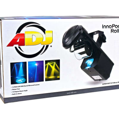 New American DJ ADJ Inno Pocket Roll DMX LED 12W Barrel Mirror Scanner Light image 12