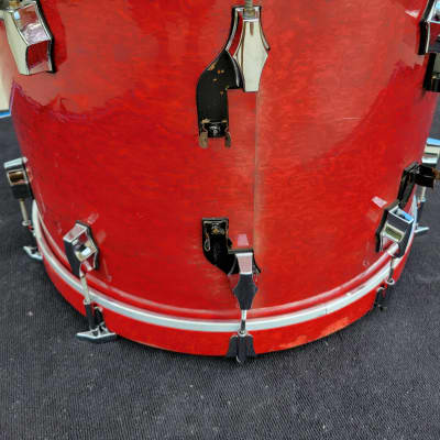 Fibes Austin Era 22x18 Bass Drum - Red Birds Eye - (C003-13) image 13