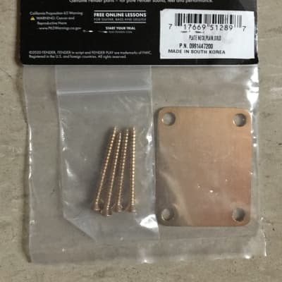 Fender squier Bass Neck Plate - Gold image 2