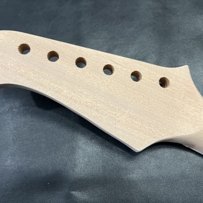 Unbranded  Replacement bolt-on Neck Tilt back Headstock Mahogany 24" scale trapezoid inlays #6 image 7