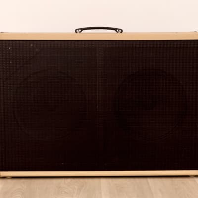 Zack Engineering Vibroworld 2x12 USA-Made Custom Speaker Cabinet, Blonde & Oxblood w/ Jensen Speakers image 2
