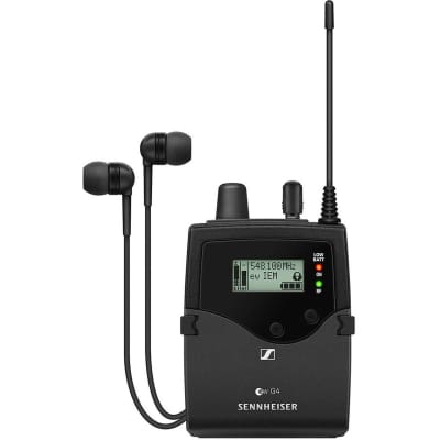Sennheiser EK IEM G4 Stereo Bodypack Receiver with IE 4 Earphones, A1: 470 - 516 MHz image 1