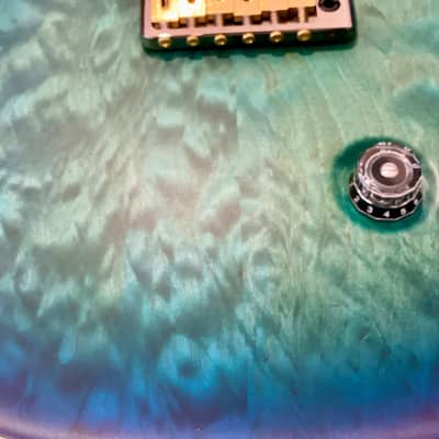 PRS Custom 24 Piezo 10 TOP Wood Library  2021 Makenna Blue signed by Paul Reed Smith image 7
