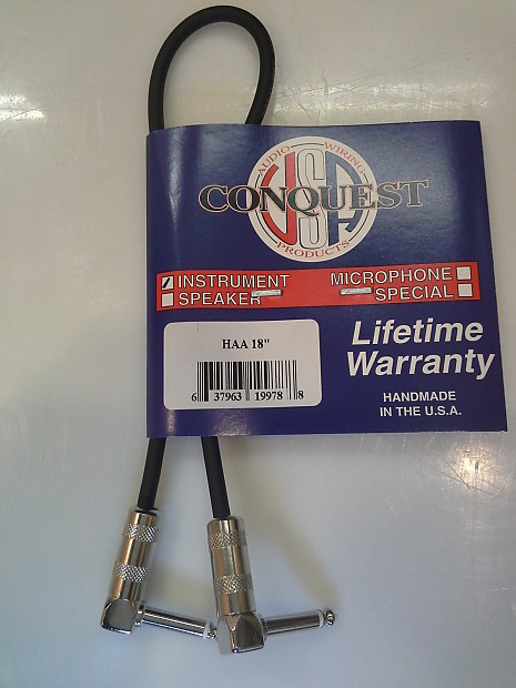 Conquest Instrument Cable HAA 18" - Free Shipping image 1