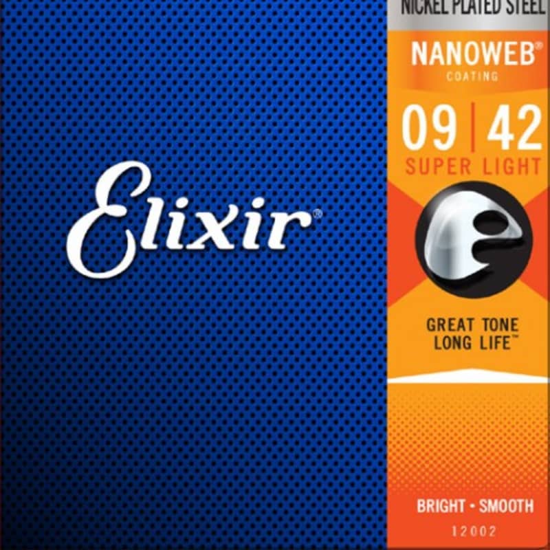 Photos - Strings Elixir 2010s  12002 Nanoweb Nickel Plated Steel Electric Guitar... Standard 