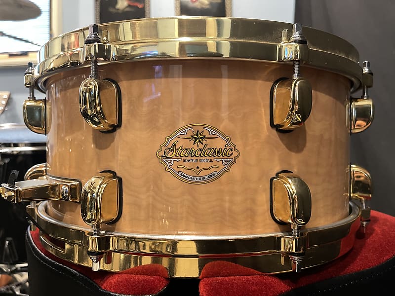 Tama Starclassic 2000's 6.5x14 Natural Quilted Maple Snare w