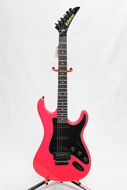 Kramer 300ST Electric Guitar 1980's-90's? Pink Neon | Reverb