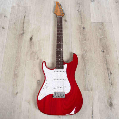Suhr Custom Standard Left-Handed Guitar, Indian Rosewood Fretboard, Trans Red image 3