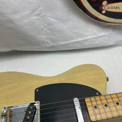 Fender Limited Edition American Vintage '52 Telecaster Korina Guitar with Case - non-original volume pot/knob - 2015 - Blackguard Blonde / Maple image 6