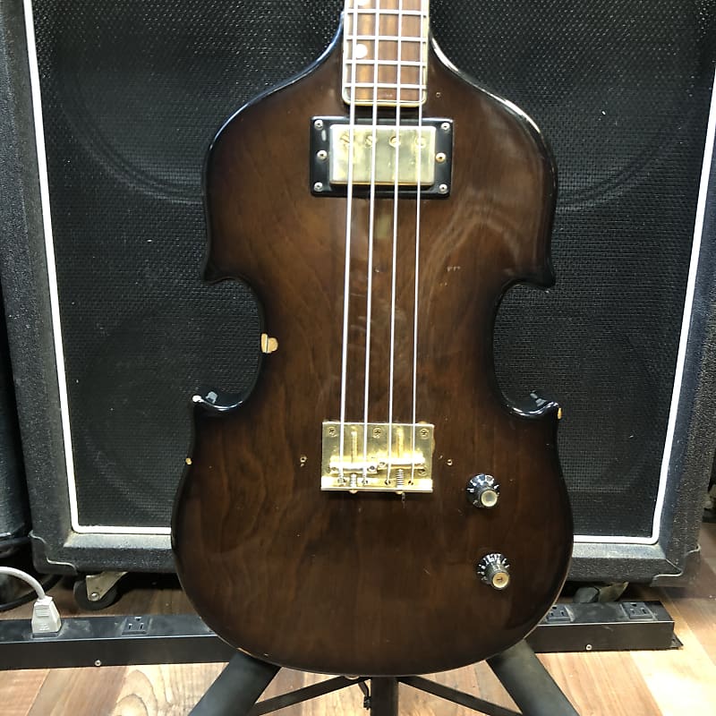 Univox U1970F Violin Bass 1970s - Brown image 1