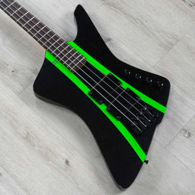Sandberg Forty Eight Exclusive Finish Bass, Metallic Black w/ Neon Green Stripes