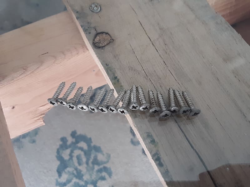 1966 Set Fender guitar bass pickguard screws Jazz Precision Reverb