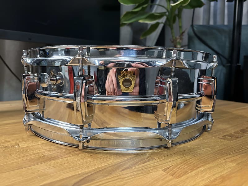 Ludwig No. 400 Supraphonic 5x14" 10-Lug Aluminum Snare Drum with Keystone Badge 1963 - 1969 - Chrome-Plated image 1