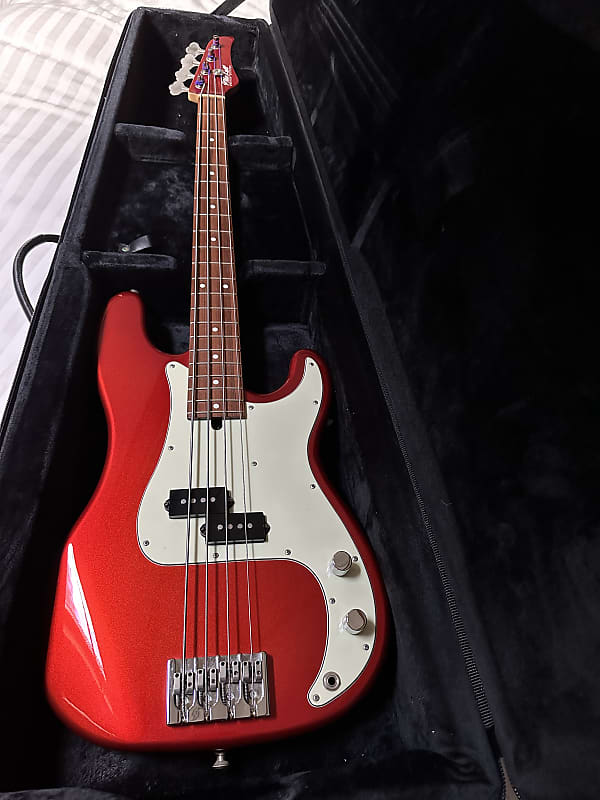Mike Lull P4 P-Bass from NAMM 2001 - Candy Apple Red image 1