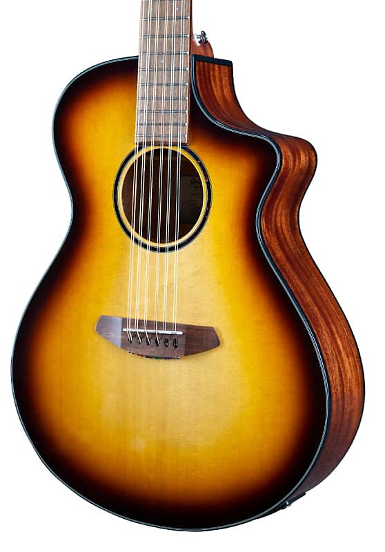 Breedlove Discovery S Concert 12 String CE Acoustic Electric Guitar Edgeburst European African Mahogany image 1