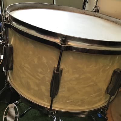 GRETSCH ROUND BADGE 14x7  chrome 8 lug 3Ply snare drum 1940s WMP image 4