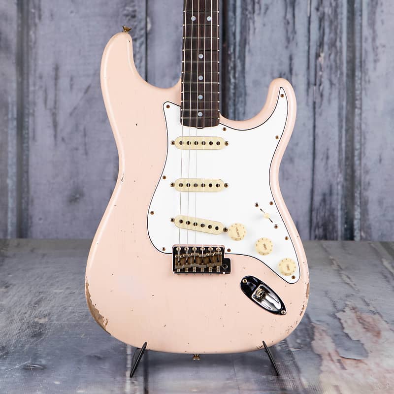 Fender Custom Shop Limited Edition 1964 Straotcaster Relic, Super Faded Aged Shell Pink image 1