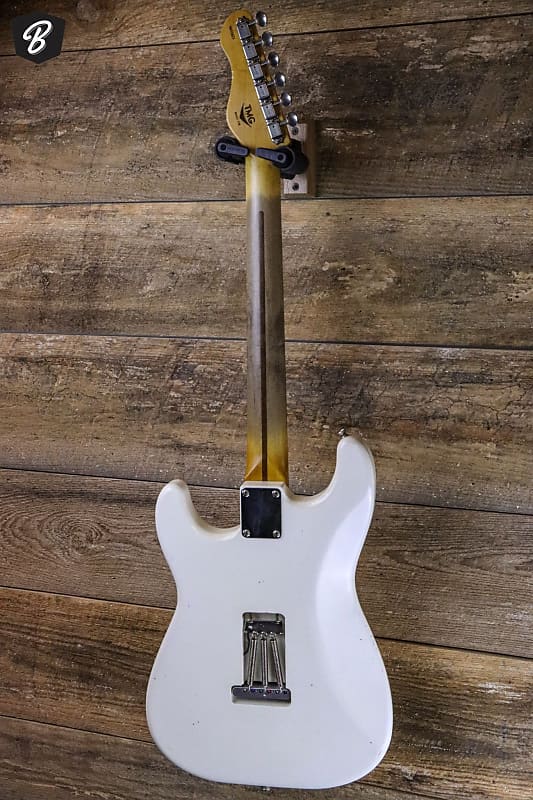 TMG Guitar Company Custom Dover HSS Olympic White w Maple Fingerboard