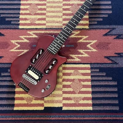 Morris S-1 Sound Circus Electric Travel Guitar - Wine Red | Reverb