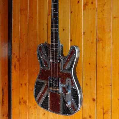AIO Custom Art Electric Guitar - British Flag w/Gator Hard Case image 3