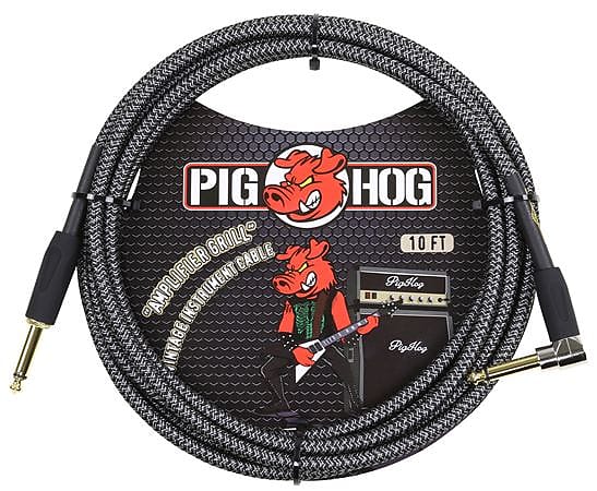 Pig Hog PCH20AGR Amplifier Grill Instrument Cable Right Angle 20 Foot image 1